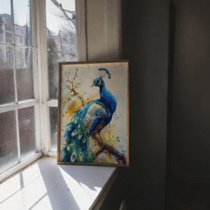 Tableau d'un paon coloré #0129