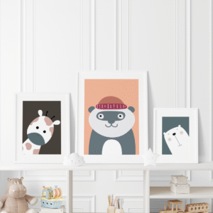 Set de 3 tableaux d'animaux pour enfants #0313
