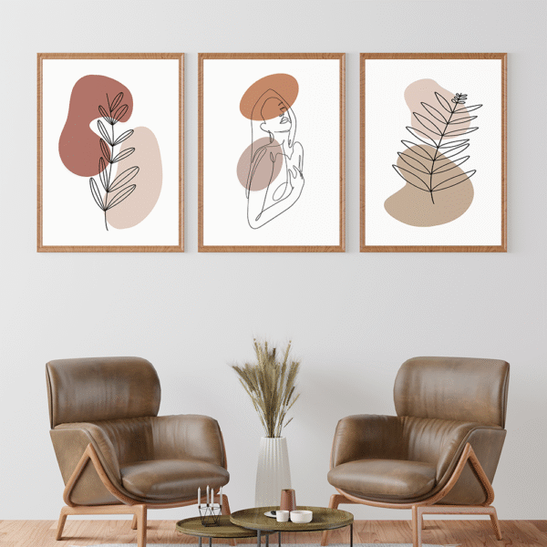 Set de 3 tableaux style Bohos #0307