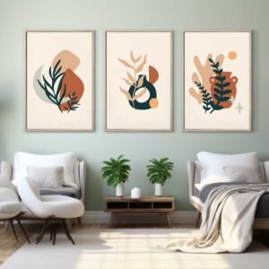 Set de 3 tableaux en style Bohos #0320