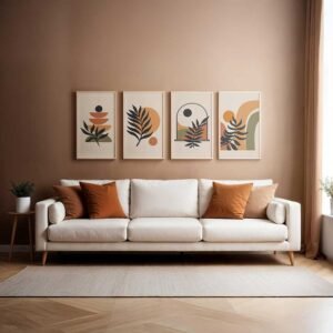 Set de 4 tableaux en style Bohos #0401