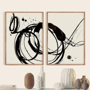 Set de 2 tableaux en style Abstrait #0210