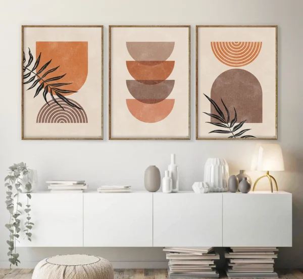 Set de 3 tableaux en style Bohos #0331