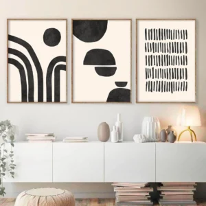Set de 3 tableaux en style Abstrait #0337