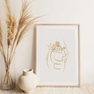Tableau d'un dessin de femme #0153