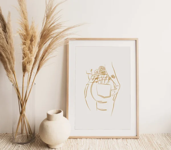 Tableau d'un dessin de femme #0153