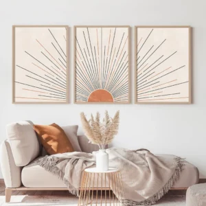 Set de 3 tableaux en style Bohos #0347