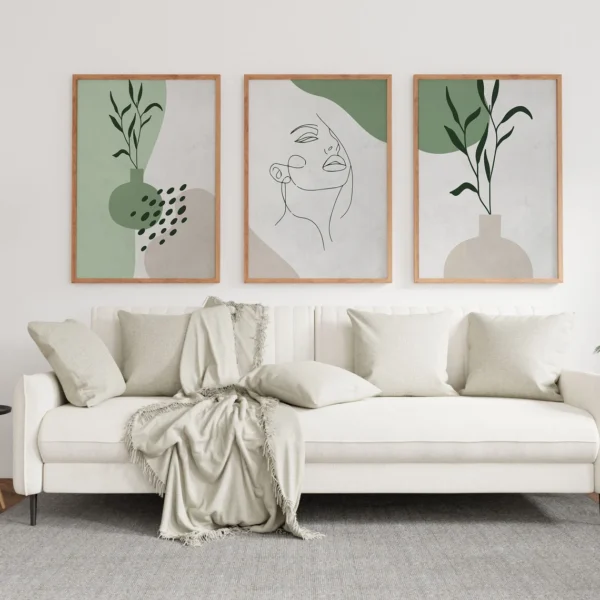 Set de 3 tableaux en style Bohos #0330