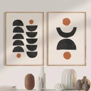 Set de 2 tableaux en style Abstrait #0213