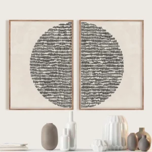 Set de 2 tableaux en style Abstrait #0211