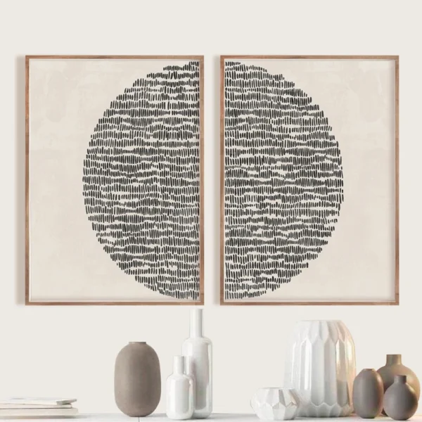 Set de 2 tableaux en style Abstrait #0211