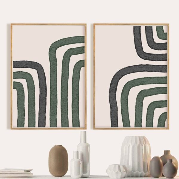 Set de 2 tableaux en style Abstrait #0212