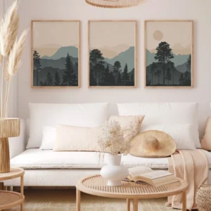 Set de 3 tableaux de montagnes #0333