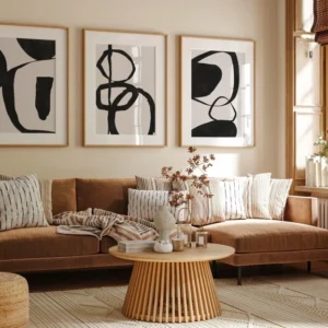 Set de 3 tableaux en style Abstrait #0334