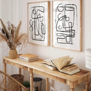 Set de 2 tableaux en style Abstrait #0208