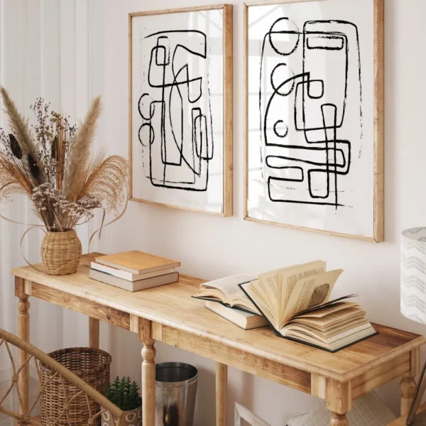Set de 2 tableaux en style Abstrait #0208