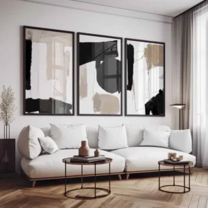 Set de 3 tableaux en style Abstrait #0340