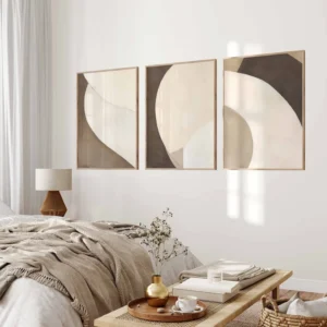 Set de 3 tableaux en style Abstrait #0349