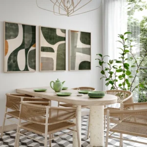 Set de 3 tableaux en style Abstrait #0339