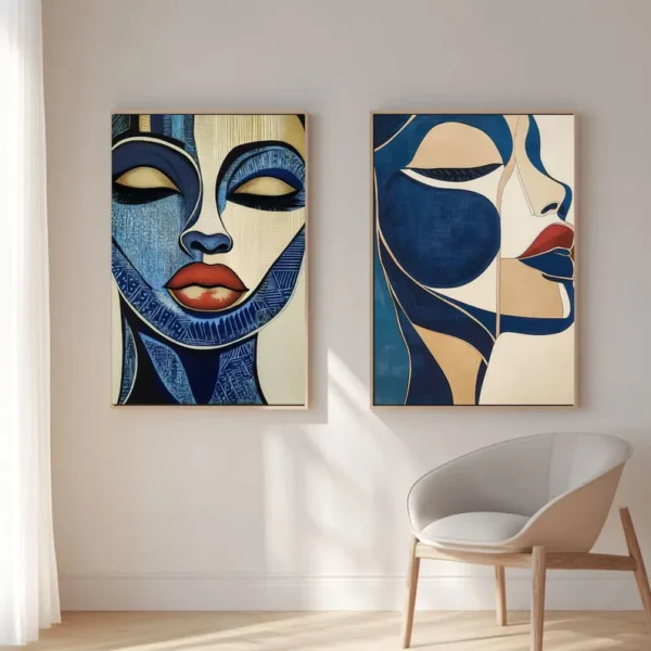 Set de 2 tableaux en Africain #0215