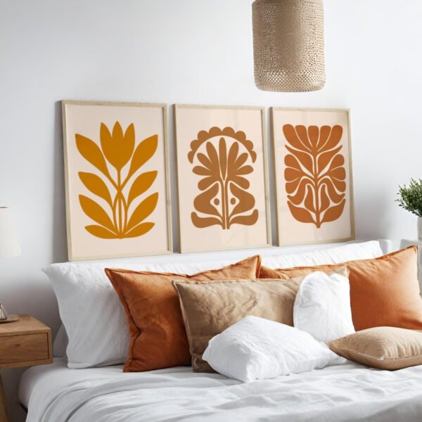 Set de 3 tableaux en style Abstrait #0381