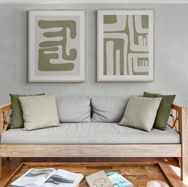 Set de 2 tableaux en style Abstrait #0218