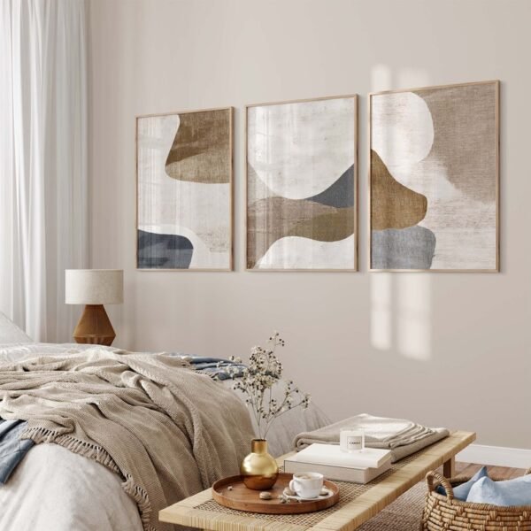Set de 3 tableaux en style Abstrait #0383