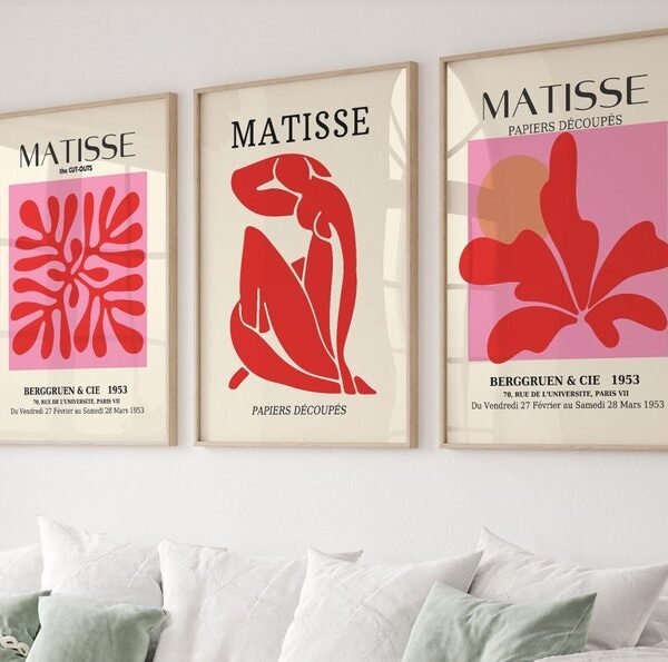 Set de 3 tableaux de Matisse #0379